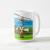 Mug Pilotes et biplans mignons d'armée de l'air (Devant droit)