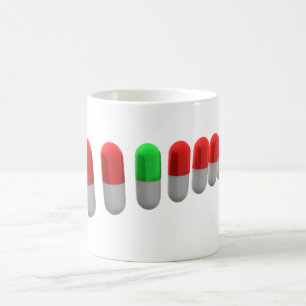 Mug Pilule verte unique parmi les capsules rouges