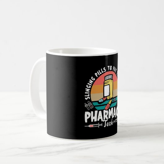 Mug Pilules de façade Technicien en pharmacie Pharmaci (Devant gauche)
