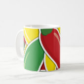 Mug Piments de piment légers à la circulation funky (Devant gauche)