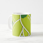 Mug Piments de piment vert funky (Devant gauche)