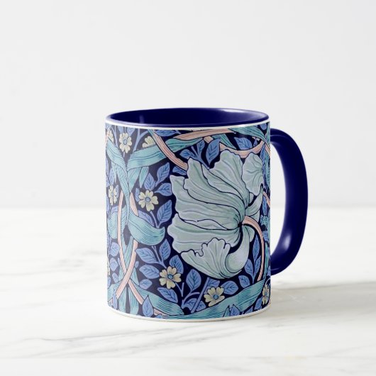 Mug Pimpernel Blue, William Morris (Devant droit)