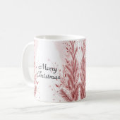 Mug Pin de Noël Rouge Décoration Neige Belle (Devant gauche)