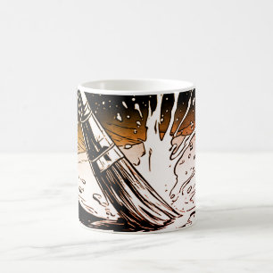 Mug Pinceau de style graphique aux couleurs rétro Tach
