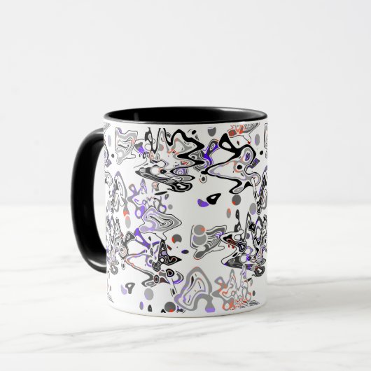Mug Pinceau moderne abstrait éclaboussé de manière élé (Devant gauche)