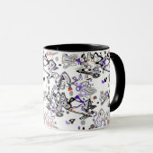 Mug Pinceau moderne abstrait éclaboussé de manière élé (Devant droit)