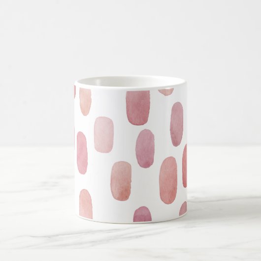 Mug Pinceau rose aquarelle. Motif mignon moderne (Centre)