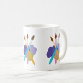 Mug Pinceaux d'artistes sur Blobs of Purple and Green (Devant droit)