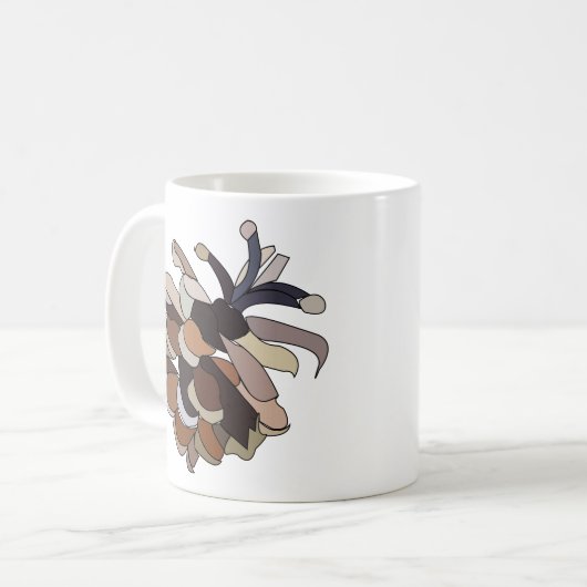 Mug Pine Cône Nature Moderne (Devant gauche)