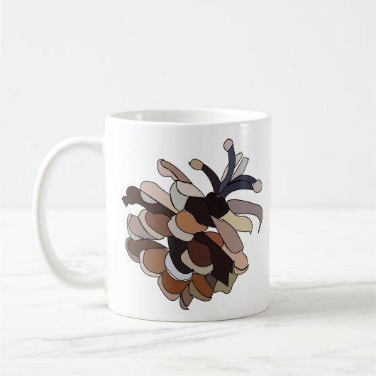 Mug Pine Cône Nature Moderne (Gauche)