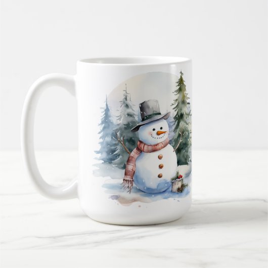 Mug Pine de neige Bois d'hiver Musique de Noël (Gauche)