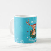 Mug Pine Deer - Tête de Renne de Noël (Devant gauche)
