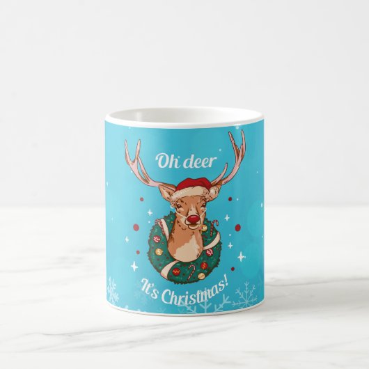 Mug Pine Deer - Tête de Renne de Noël (Centre)