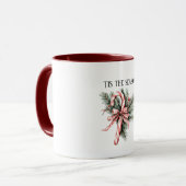 Mug Pine Tree Candy Cane Red Christmas (Devant gauche)