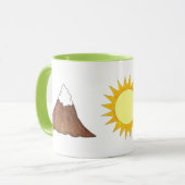Mug Pine Tree Sun Mountain Escalade Randonnée Camp Nat (Devant gauche)