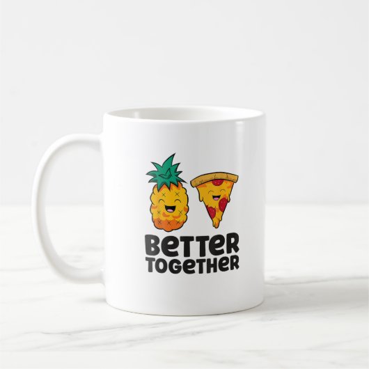 Mug Pineapple Pizza Better Together Modern Graphic Des (Gauche)