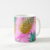Mug Pineapples tropicales et Pink Marble Colorful (Devant droit)
