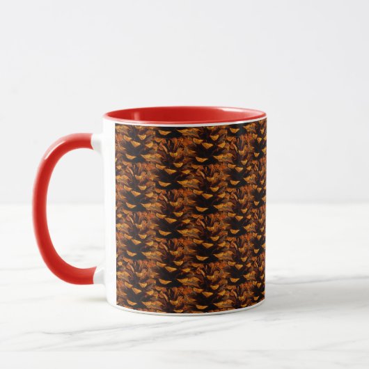 Mug Pinecone motif de chute nature rustique (Gauche)