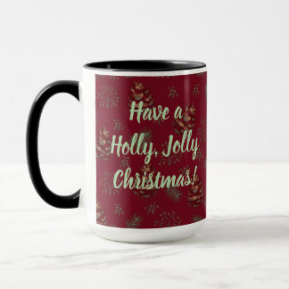Mug Pinecones & Berries Holly Jolly