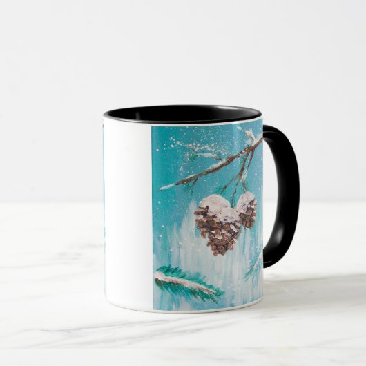 Mug Pinecones d'hiver (Devant droit)