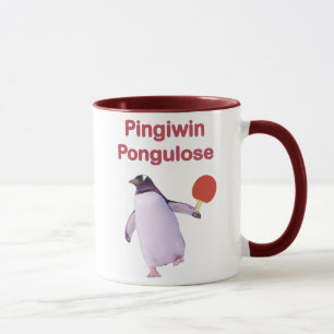 Mug ping-pong de pingouin d'uLose d'iWin