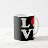 Mug Ping Pong Love Table Tennis Vintage  (Devant droit)
