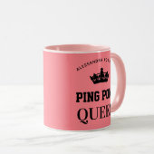 Mug Ping Pong Queen Nom personnalisé (Devant droit)