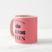 Mug Ping Pong Queen Nom personnalisé (Devant gauche)