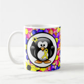 Mug Pingouin à ruban de sensibilisation jaune (Gauche)