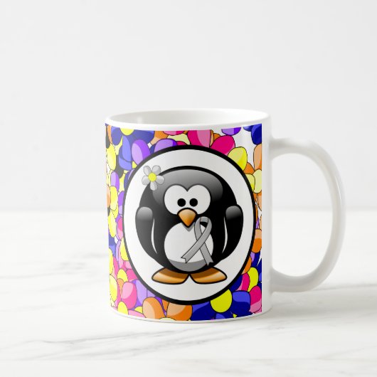 Mug Pingouin à ruban pour la sensibilisation à l'argen (Droite)