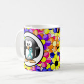 Mug Pingouin à ruban turquoise (Devant gauche)