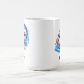 Mug Pingouin adorable glissant sur la glace (Centre)