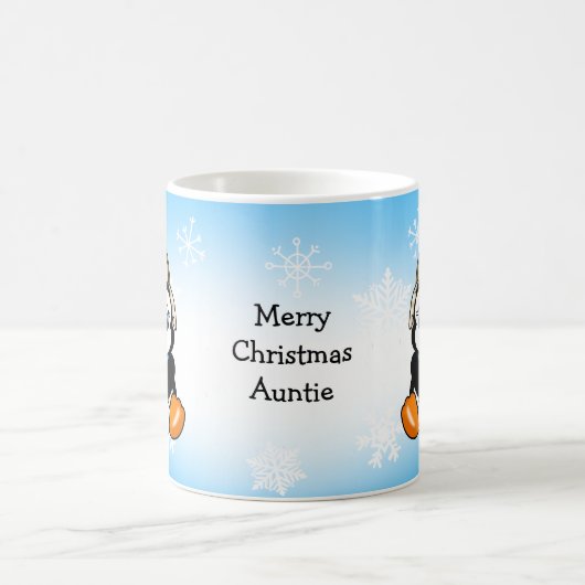 Mug Pingouin attrapé à la main avec boules de neige (Centre)