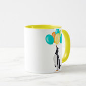 Mug Pingouin Avec Ballons Colorés (Devant droit)