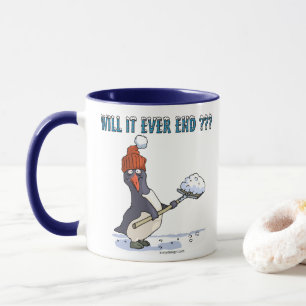 Mug Pingouin bloqué par la neige