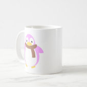 Mug Pingouin coloré mignon dans l'écharpe (Devant gauche)
