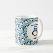 Mug Pingouin cool mignon Noël hiver Personnaliser (Devant droit)