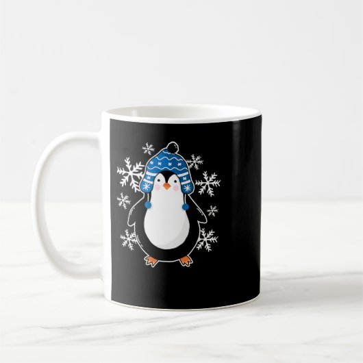 Mug Pingouin Cute penguin winter snowflakes 2 (Gauche)