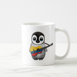 Mug Pingouin de bébé jouant la guitare colombienne d