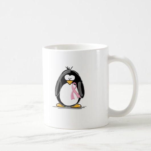 Mug Pingouin de cancer du sein (Droite)
