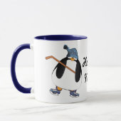 Mug Pingouin de maman de hockey avec bâton de hockey (Gauche)