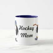 Mug Pingouin de maman de hockey avec bâton de hockey (Centre)
