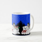 Mug Pingouin de Noël bébé phoque de l'ours polaire (Devant droit)