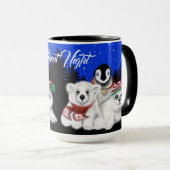 Mug Pingouin de Noël bébé phoque de l'ours polaire (Devant droit)