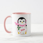 Mug Pingouin de Noël personnalisé (Gauche)