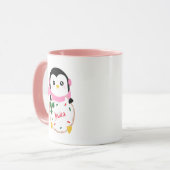 Mug Pingouin de Noël personnalisé (Devant gauche)