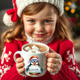 Mug Pingouin de Noël personnalisé