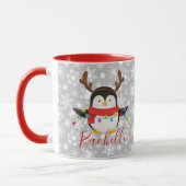 Mug Pingouin de Noël personnalisé (Gauche)