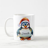 Mug Pingouin de Noël personnalisé (Gauche)