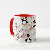 Mug Pingouin de Noël très fin (Devant gauche)